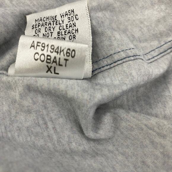 Bugatchi Shirt Mens Large Blue OoohCotton‎ 8 way Stretch Long Sleeve Print XL - Picture 5 of 8